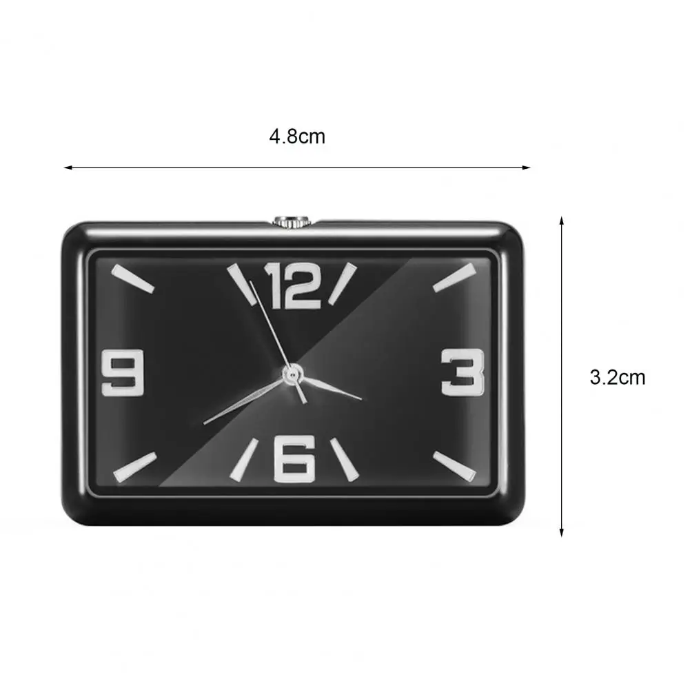 

Fashion Square Car Clock Interior Decoration Self-adhesive Electronic Vent Clip Watch Quartz Clocks Car Accessories Gifts