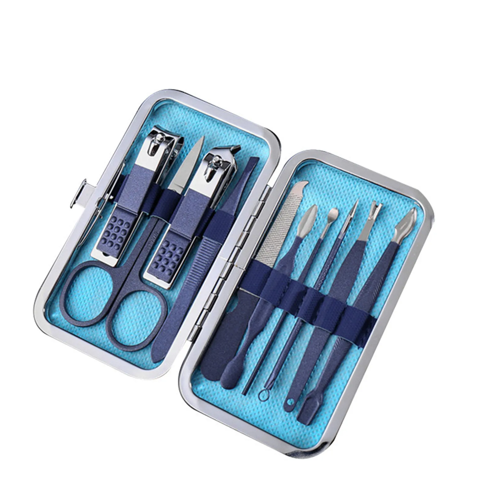 

18/10pcs Nail Clippers Sets High Precision Stainless Steel Nail Cutter Pedicure Kit Nail File Nail Scissors and Clipper ZG34