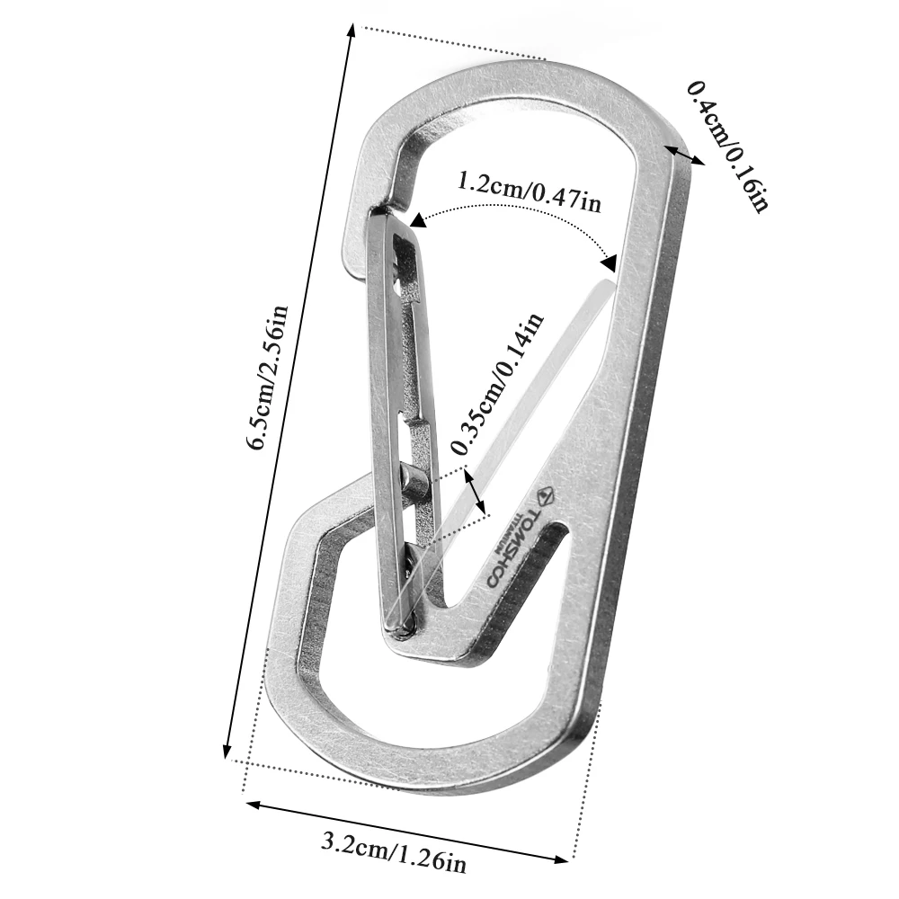 

Titanium Carabiner Key Chain Holder Titanium Carabiner Camping Key Holder Ultra-lightweight Climbing Equipment Outdoor Tools