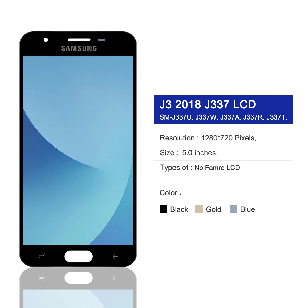 Оригинальный дисплей для Samsung Galaxy J3 2018 Ремонт сенсорного экрана дигитайзер в