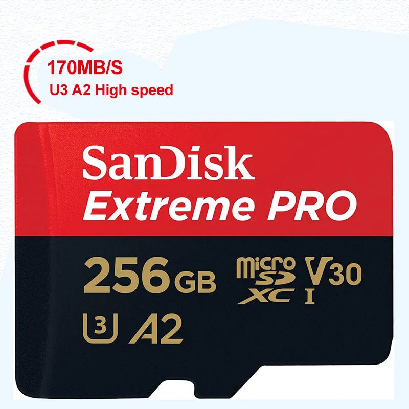 Sandisk Memory Card Extreme Pro 128 GB Microsdxc 64GB 256GB 32GB UHS I U3 V30 C 10 High Speed Micro SD Card Microsd With Adapte