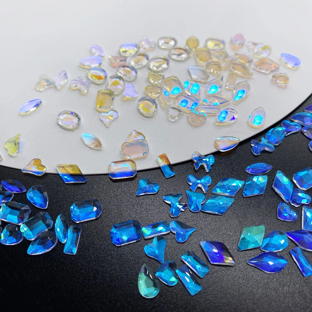 Прозрачные Разноцветные кристаллы для ногтей Алмазный страз стразы 3D