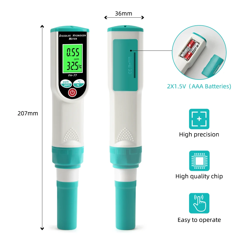 Анализатор Растворенного водорода 2 в 1 цифровой ЖК-дисплей тестер качества воды
