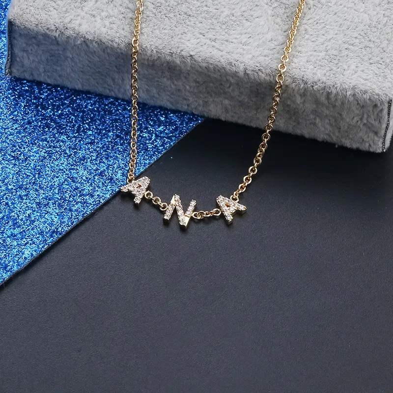 Duoying крошечные ожерелья-чокер для Etsy 6 мм Золотая буква пользовательское имя ожерелья на заказ минимализм изысканные ожерелья для женщин