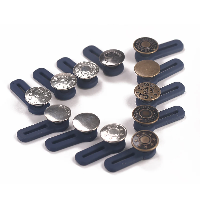 Бесплатная швейная пуговица Регулируемая разборка Выдвижная джинсовая кнопка