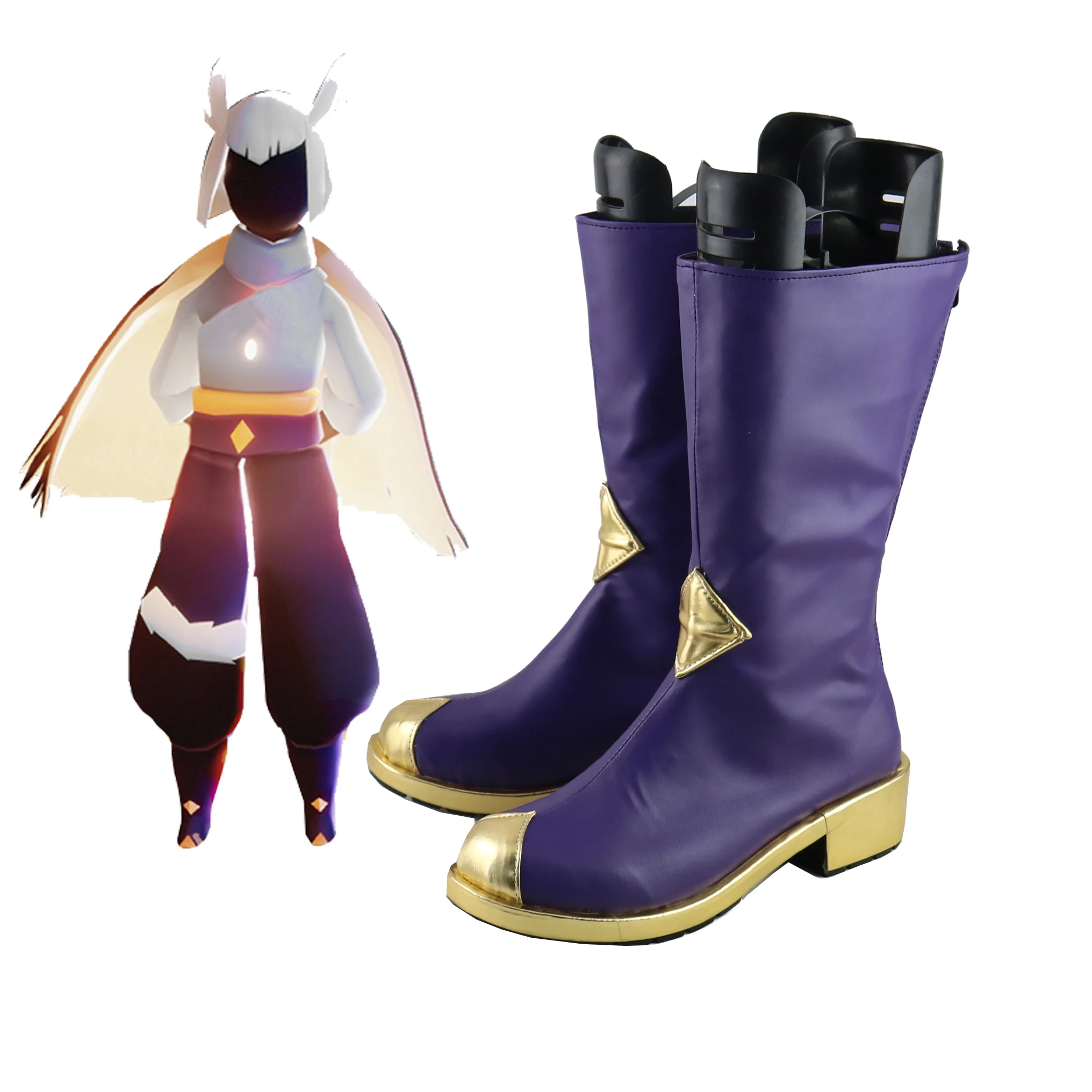 Детские светло-фиолетовые сапоги для косплея игры Sky