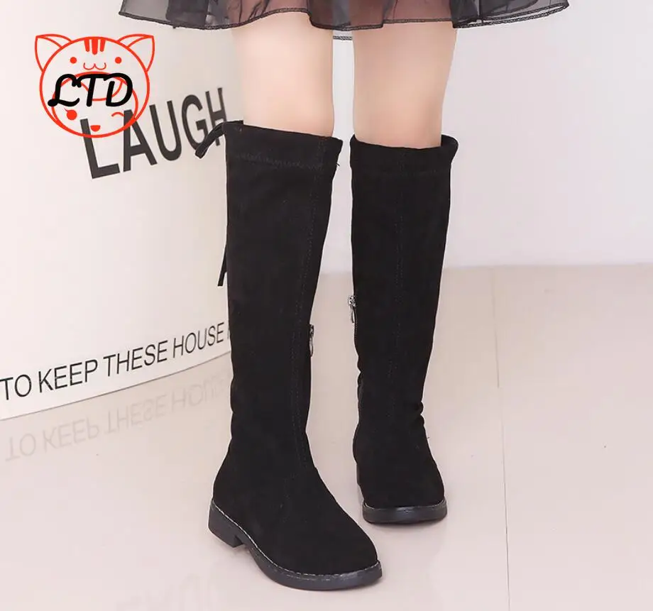 Новинка 2020 высокие сапоги до колена для девочек детская обувь принцессы детские