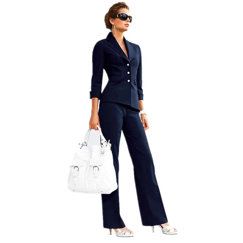 Women Pant Suits Female suit dress Notch Lapel Women's Business Office Tuxedos Jacket+Pants Ladies Suit Custom Made