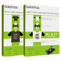 factory direct dark light t shirt heat transfer paper for cotton fabric use inkjet printer iron on transfer paper for clothing