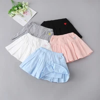 2021 kids girls summer mini skirt fashion school girl dance training pleated skirts casual cotton children miniskirt sport skirt