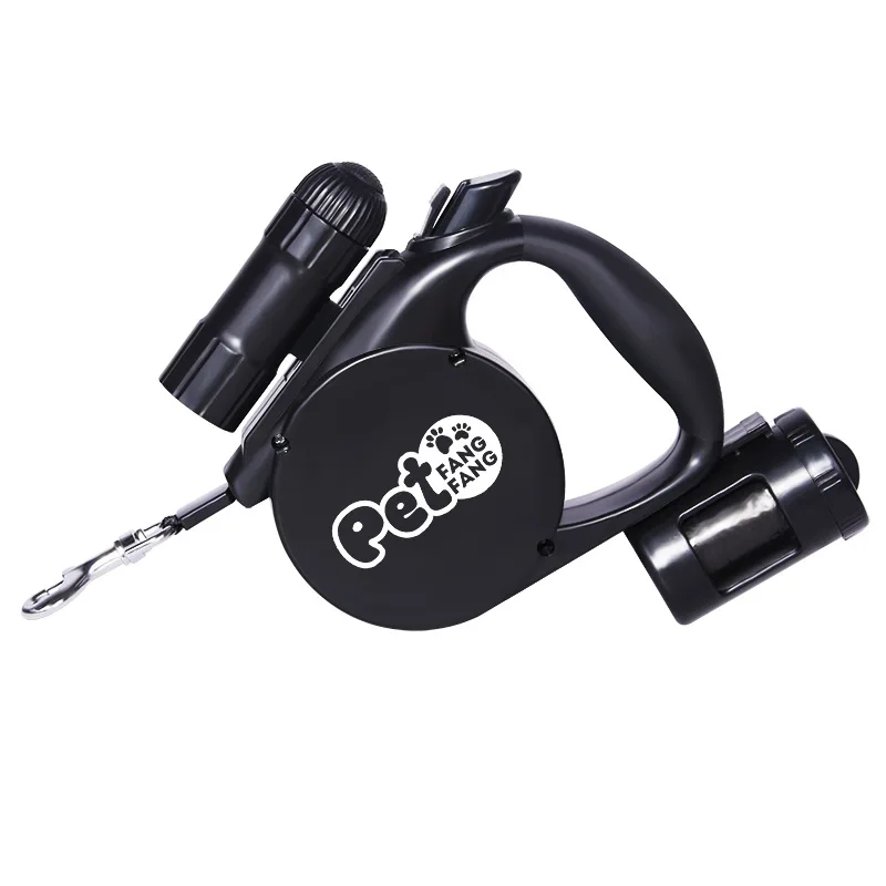 

3 In 1 Dog Leash Aotumatic Retractable for Medium Large Dog Leash With LED Light And Bag Dispenser Durable Big Pet Cord Leash