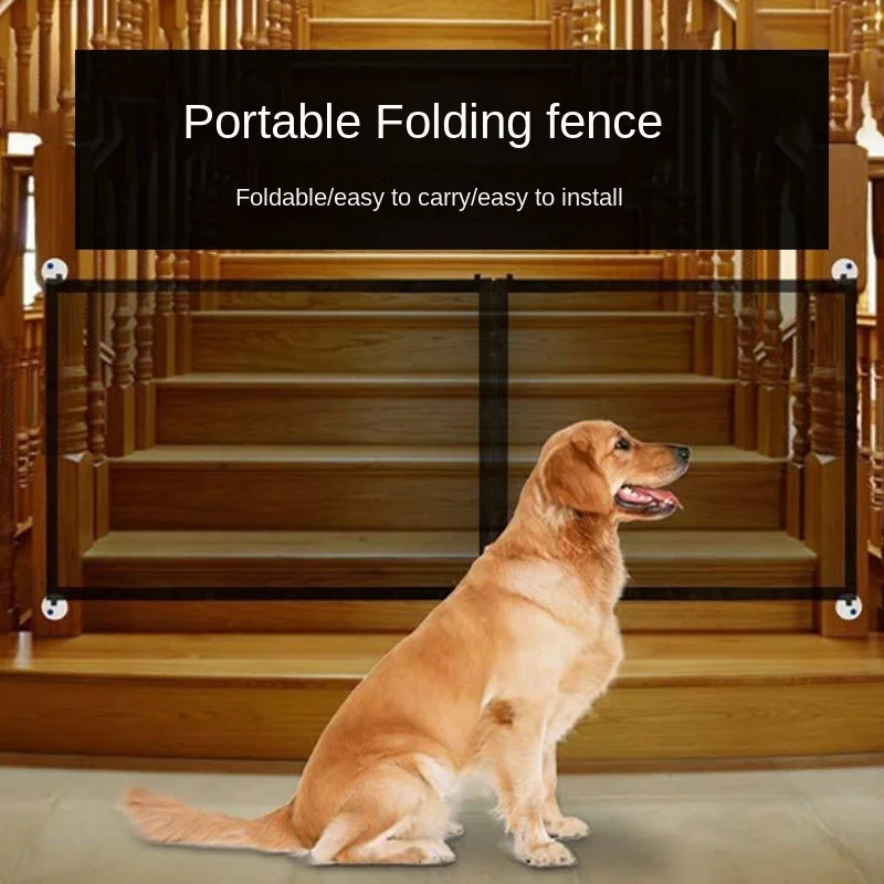 

Pet police dog obstacles balcony safe protection fence cars portable folding dog fence dog accessories for small dogs