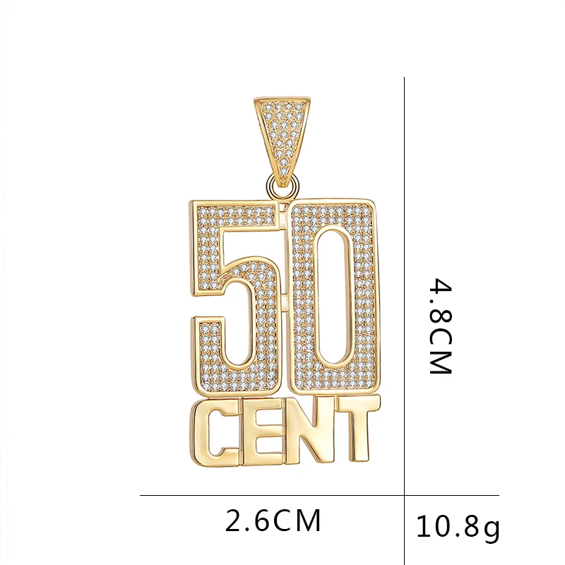 Высококачественные Медные циркониевые 50% ожерелья с кулоном длинная кубинская