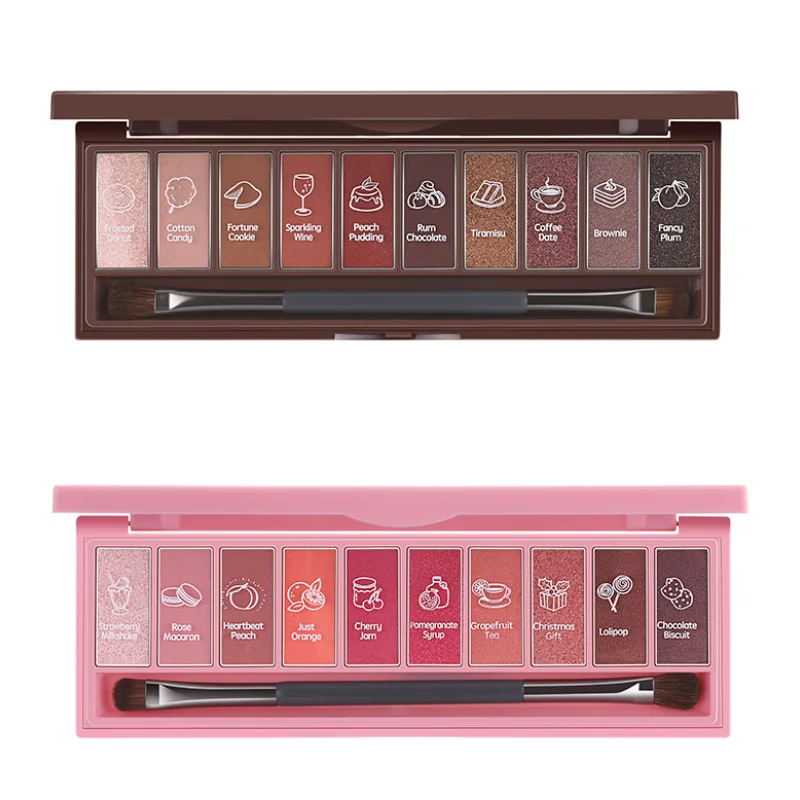 

zq Eye Shadow Plate Peach Makeup Girl's Mermaid Ten-Color Chocolate Makeup Palette