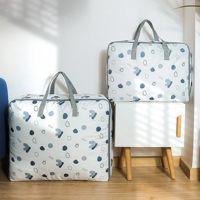 

Large Capacity Quilt Storage Bag Waterproof Dustproof Clothes Organizer Bags Oxford Luggage Storage Bags Home Closet Organizer