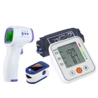 тонометр Прибор для измерения артериального давления, сфигмоманометр, тонометр + прищепка для пальцев, Пульсоксиметр + цифровой инфракрасный термометр