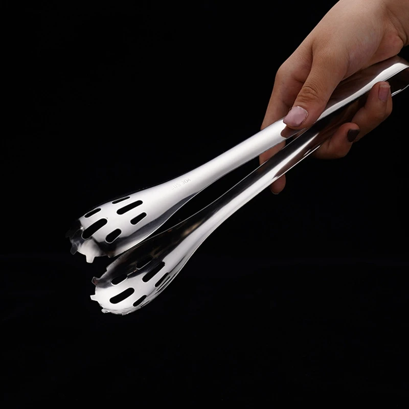 

Justdolife Cooking Tongs Stainless Steel Hollow Heat-Proof Kitchen Tongs Serving Clamp Food Tongs BBQ Salad Tongs Clip