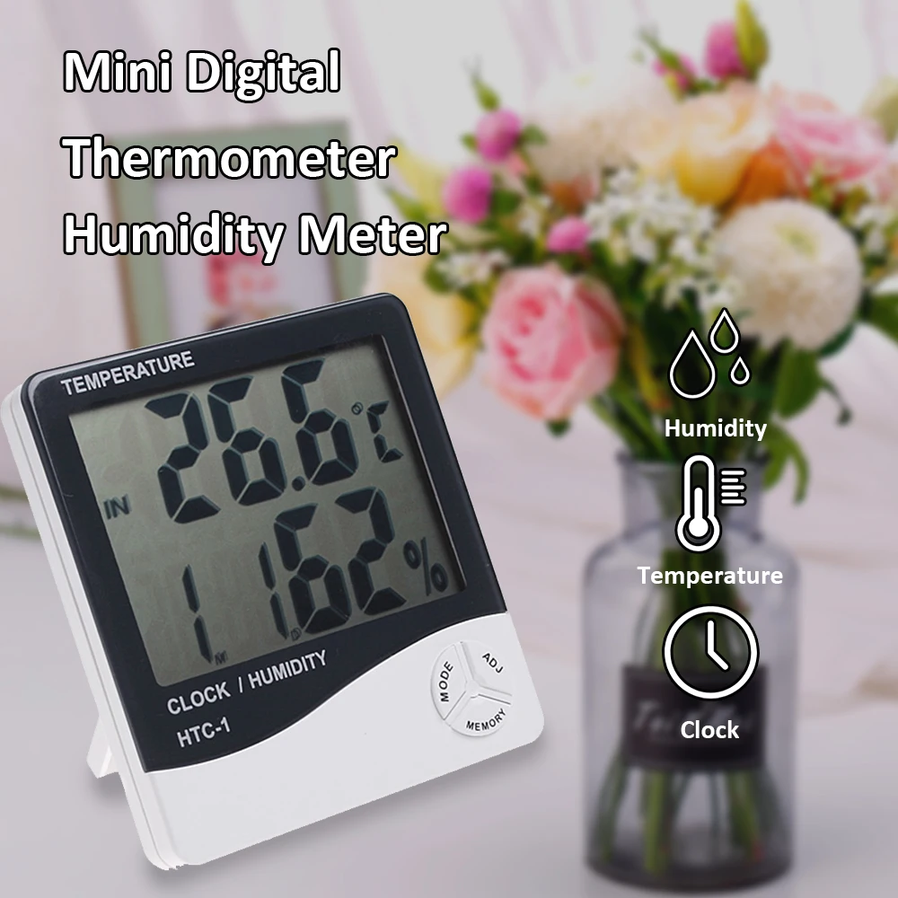 Гигрометр для помещений с ЖК дисплеем электронный измеритель температуры и