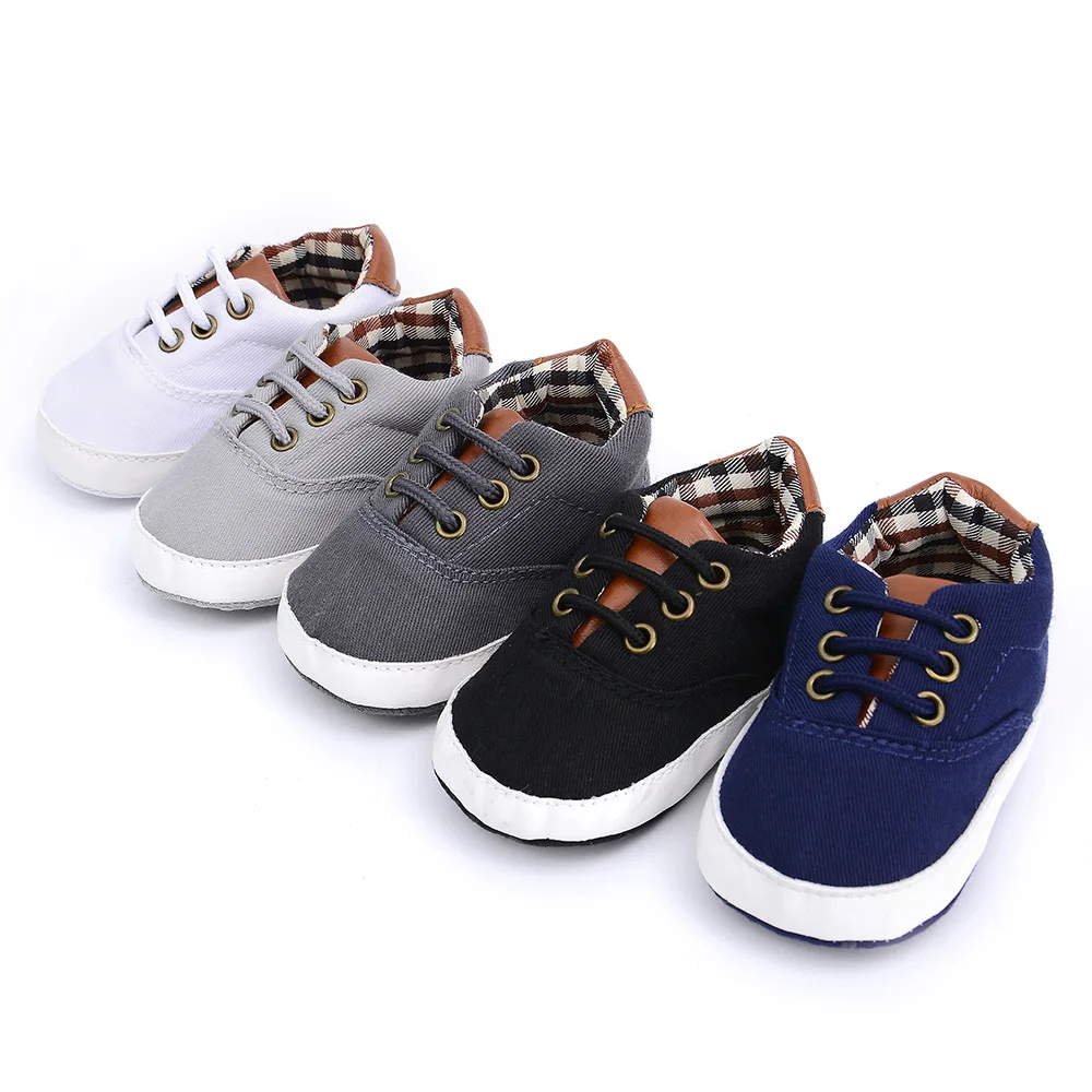 

New Canvas Baby Sports Sneakers Shoes Classical Checkered Toddler First Walker Baby Shoe Non-Slip Toddler Newborn Crawling Shoes