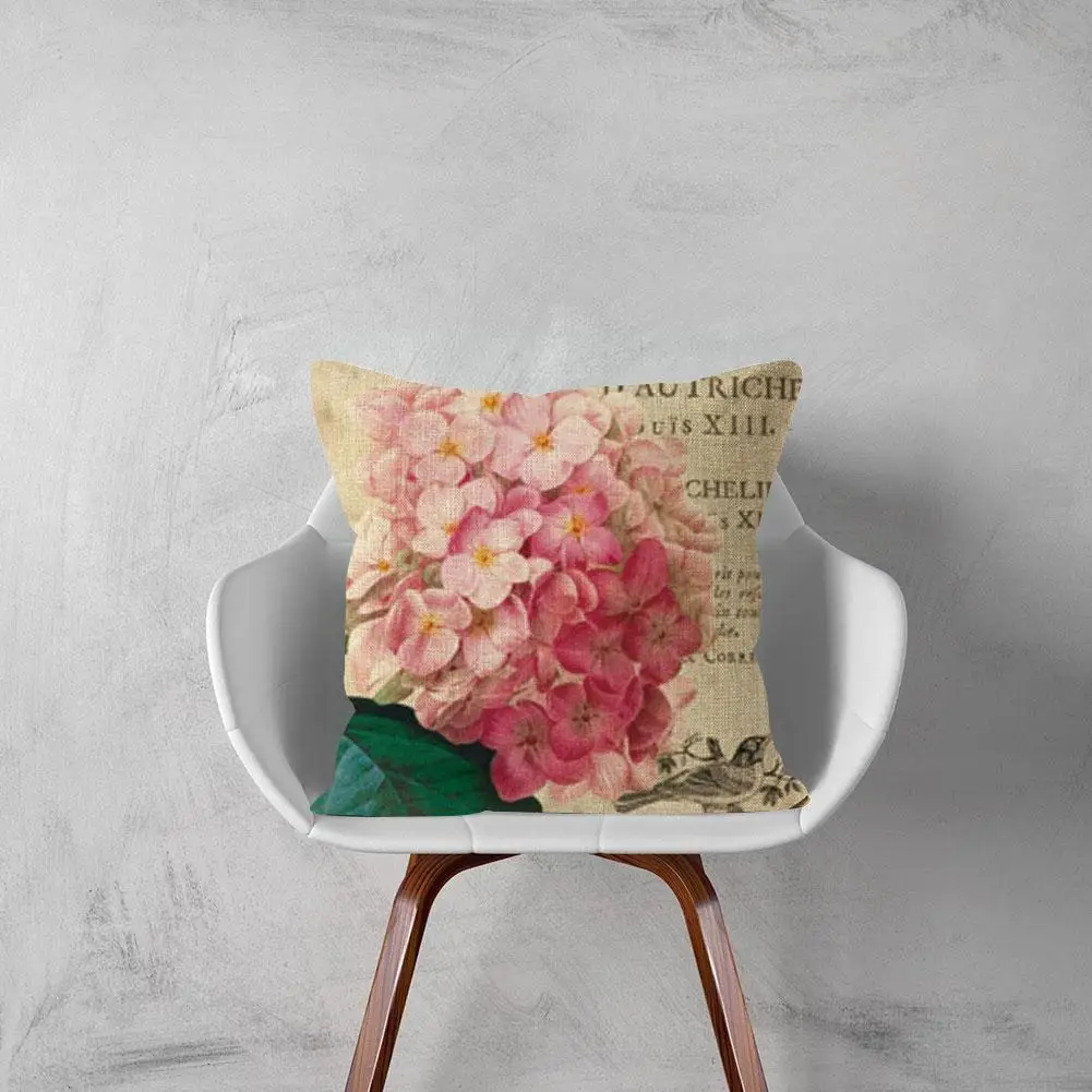 

Vintage Flower Series Pillow Cover Home Sofa Back Cushion For Bedroom Office Flower Home Pillow Throw Decoration O4s7