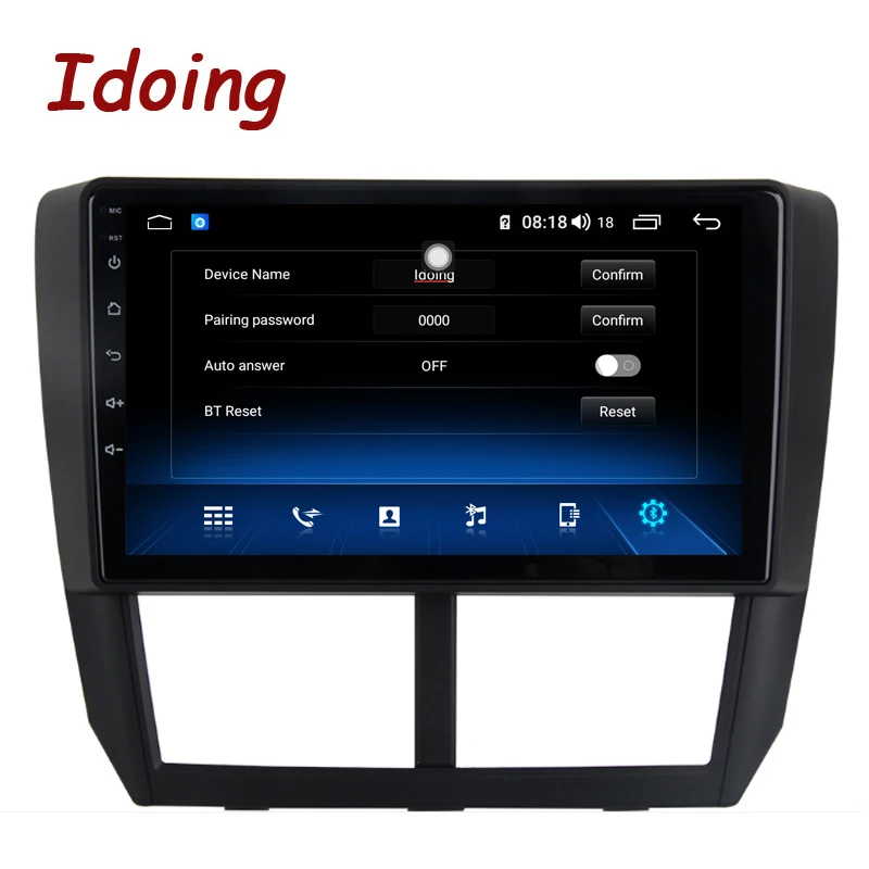 Idoing 9 "4G + 64G 2.5D QLED автомобильный Android 10 Радио мультимедийный плеер для Subaru WRX Forester