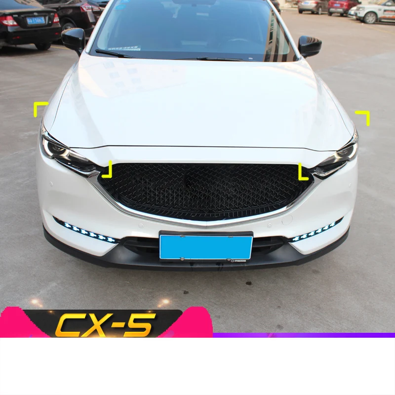 Для Mazda CX5,- передняя фара брови реснички на фары отделка внешние аксессуары ABS хром авто отделка