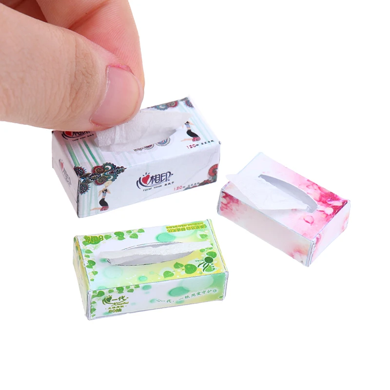 

1/12 Dollhouse Miniature Accessories Mini Tissue With Box Simulation Furniture Tissue Toy Doll House Toys