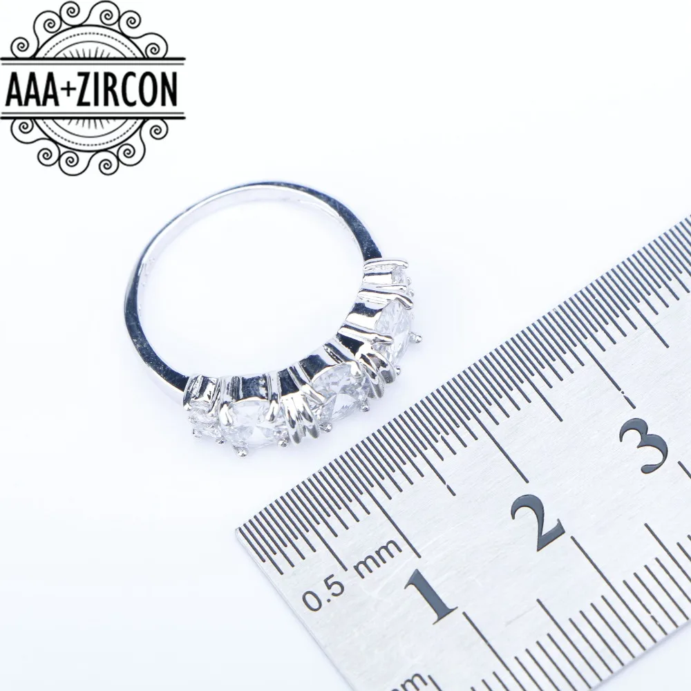 Набор свадебных ювелирных украшений для женщин кольца с подвесками из серебра 925