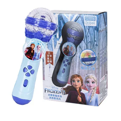

Детские игрушки Принцессы Disney girlsToys Frozen 2, Эльза, Анна, Олаф, для девочек, микрофон для пения, музыкальный усиленный детский подарок Ktv
