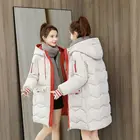 Зимняя женская куртка, высокое качество, пуховик с капюшоном, теплая, 2020, модная куртка, Женская парка с хлопковой подкладкой, верхняя одежда, однотонное Женское пальто
