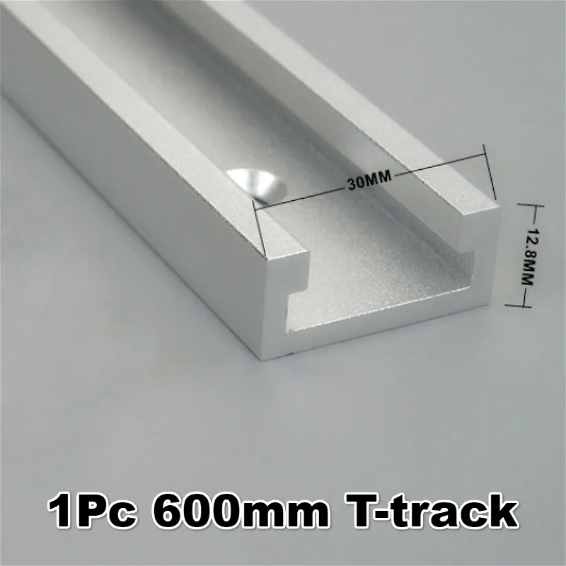 Aluminium alloy T-tracks Slot Miter Track And Miter Bar Slider Table Saw Miter Gauge Rod Woodworking Tools DIY - Цвет: 1Pc 600mm T-track