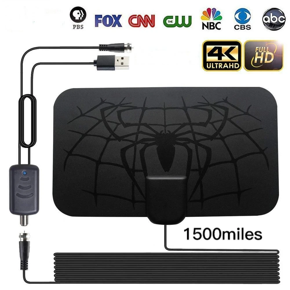 

High Quality HDTV Antennas 1500 Miles Digital TV Antenna Aerial DVB-T2 isdb-tb Local Channel Broadcast Receiver Support 4K