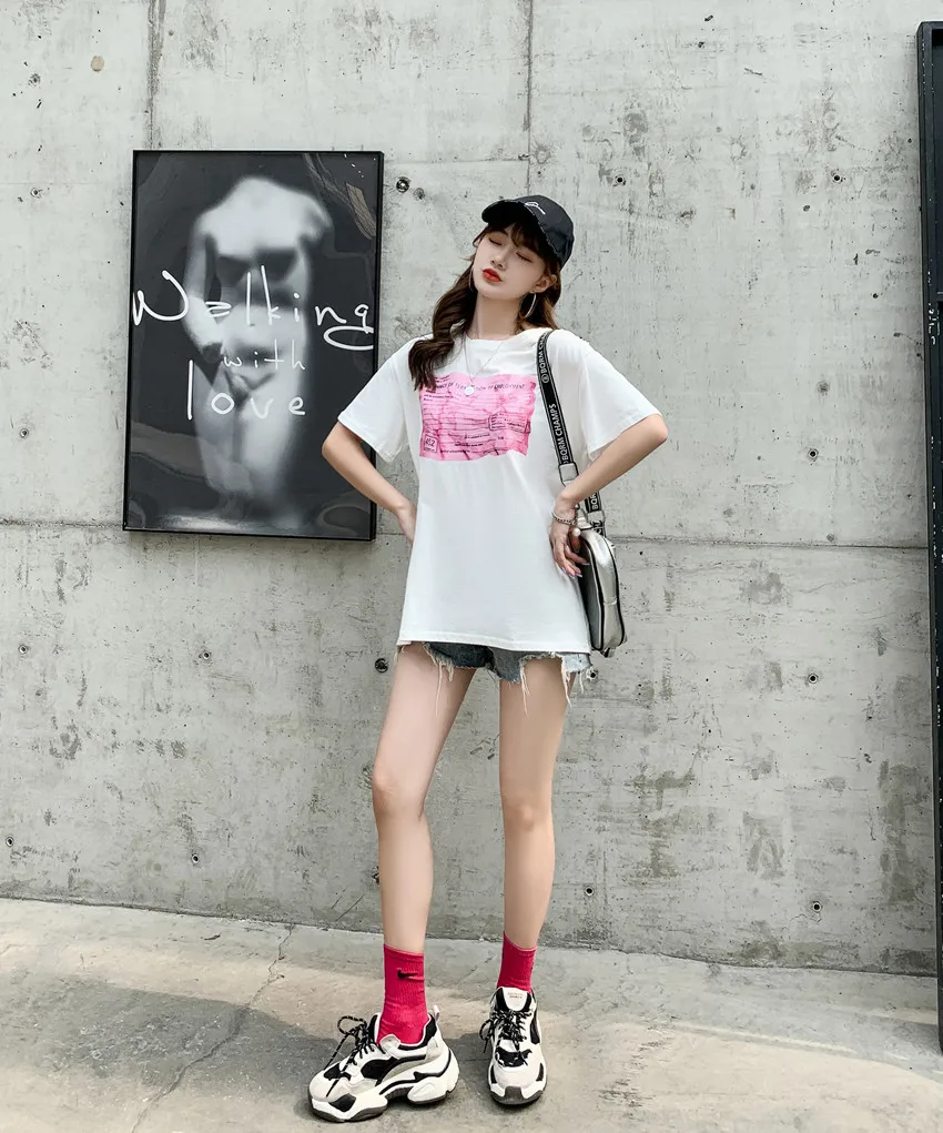 

JUJULAND woman casual top Simple and stylish printed t-shirts 20206