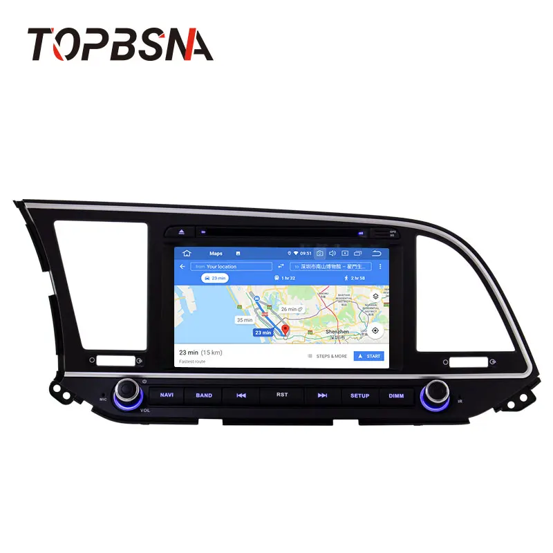 Автомобильный DVD плеер TOPBSNA Android 10 для Hyundai Elantra 2016 2017 2018 Wi Fi мультимедиа 2 Din GPS