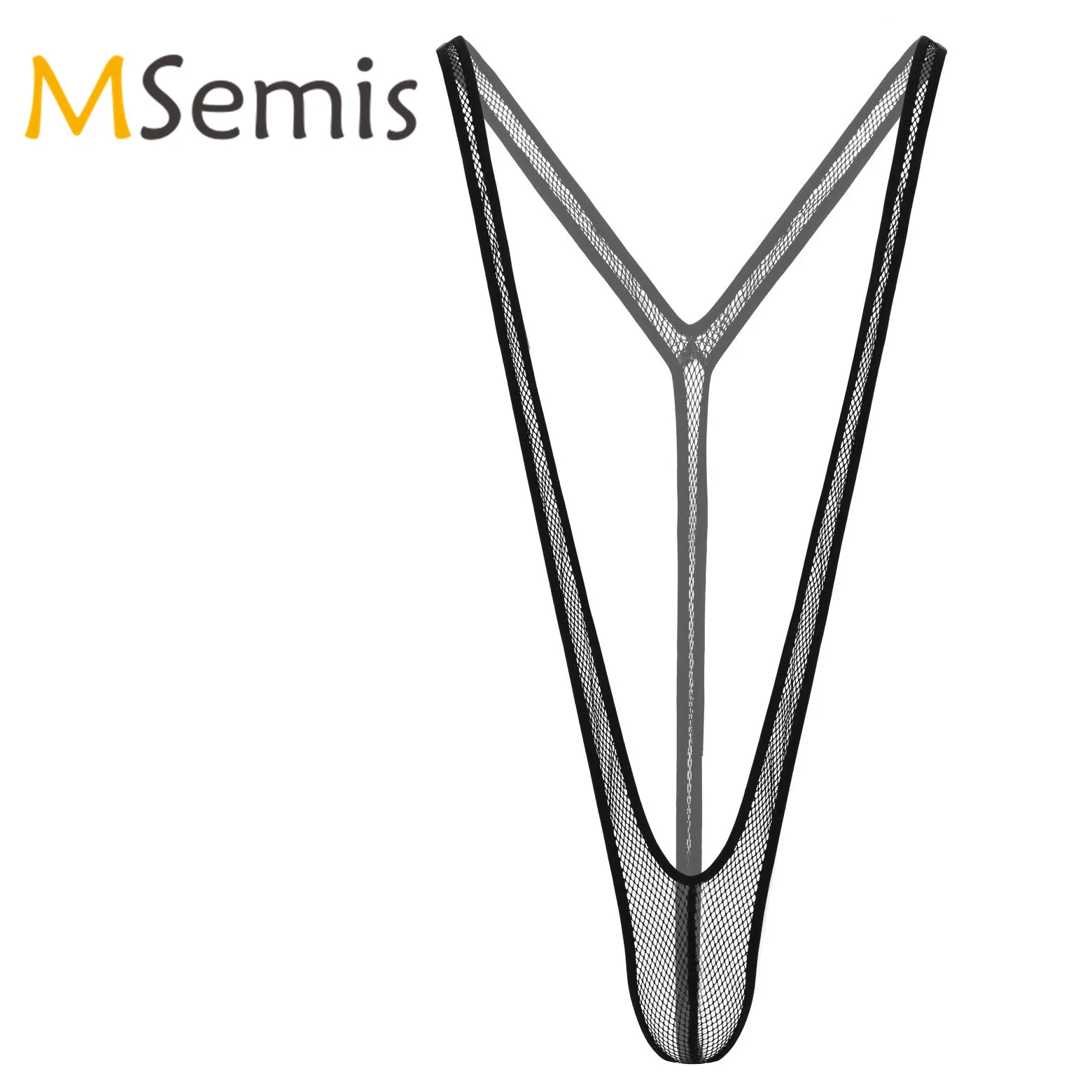 Мужские трусики-стринги Mankini Сетчатое Прозрачное нижнее белье на подтяжках Borat |