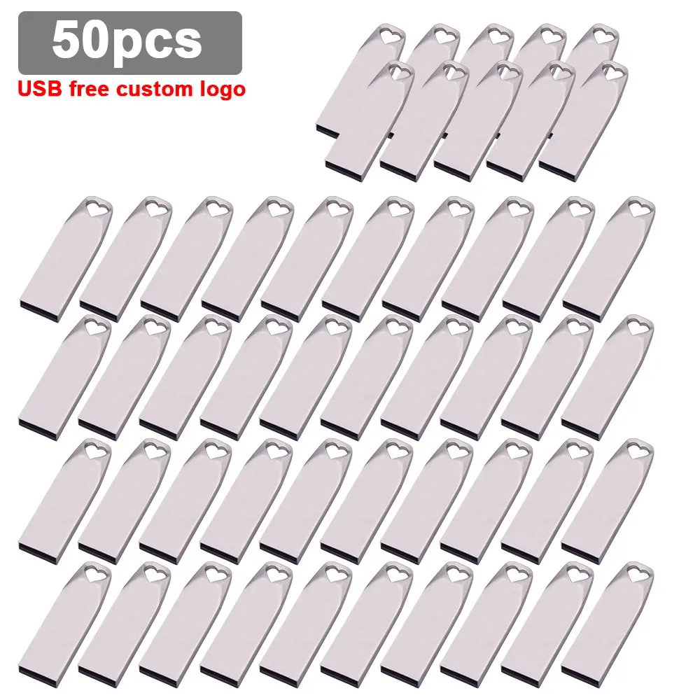 

50pcs/lot USB Flash Drive 128gb Pendrive disk 16gb 32gb 64gb U Stick Memory Stick Usb Stick free custom logo for wedding gift