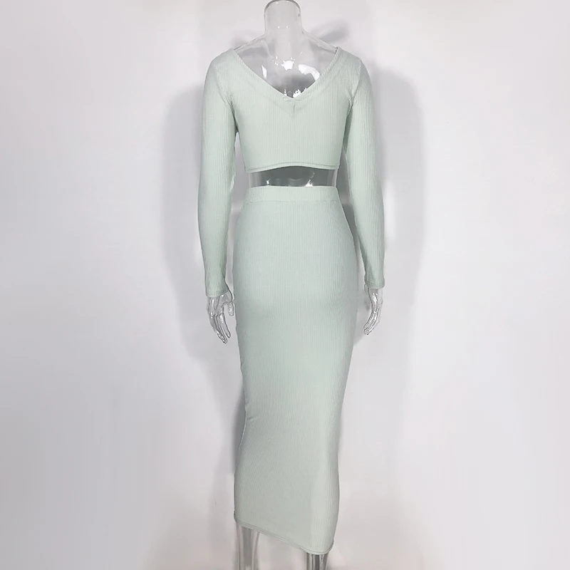 Белый ребристый летний комплект из двух предметов с юбкой женский укороченный