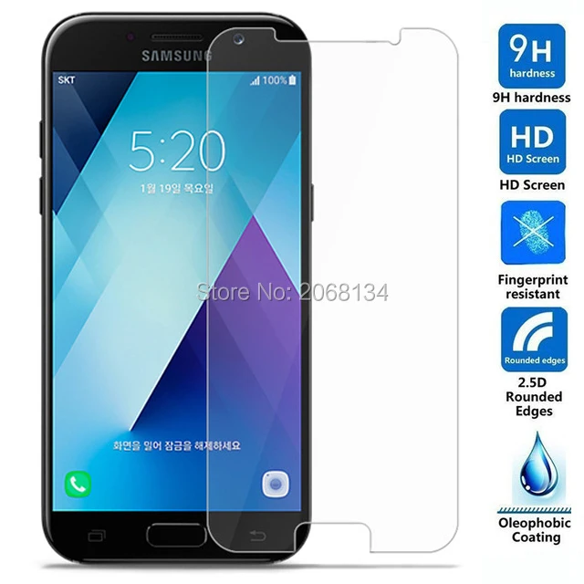 

Закаленное стекло 9h для samsung galaxy a5 2017, Передняя защитная пленка, Взрывозащищенная защитная пленка для ЖК-экрана a520f a520