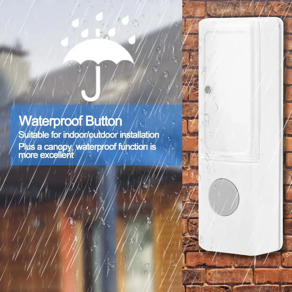 

Doorbell Waterproof Wireless 433MHZ DoorBell 200M Remote Home MP3 Download Cordless Door Bell Ring Bell