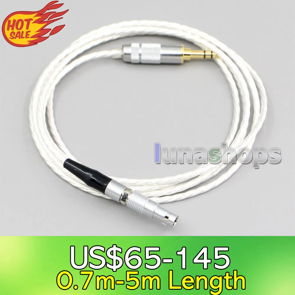 

LN006607 XLR 4.4mm 2.5mm Hi-Res Silver Plated 7N OCC Earphone Cable For AKG K812 K872 Reference Headphone
