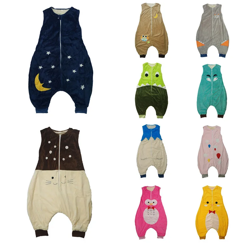 

Spring Autumn Warm Baby Sleeping Bag Soft Flanne Thick Blanket Winter Cartoon Newborn Infant Kids Sleeping Bags 7Colors Bathrobe