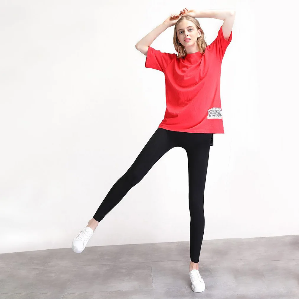 

Leggings Women New Modale Seamless Black High-waisted Leggings Close The Hips Slimming Fashion Workout Leggings Sweat Yoga Pants