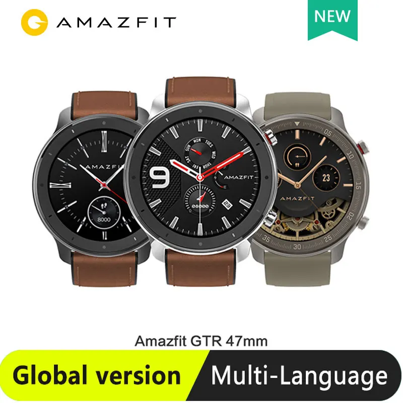 Глобальная версия Amazfit GTR 47 мм Huami SmartWatch 5ATM водонепроницаемый 24 дневный
