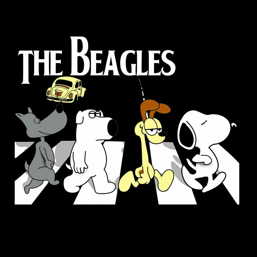 Мужская футболка BEAGLES BRIAN ABBEY ROAD веселый Гарфилд THE GUY | одежда