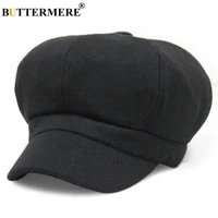 buttermere women flat cap wool female black winter classic gatsby newspaper caps gifts british spring driver painters hats