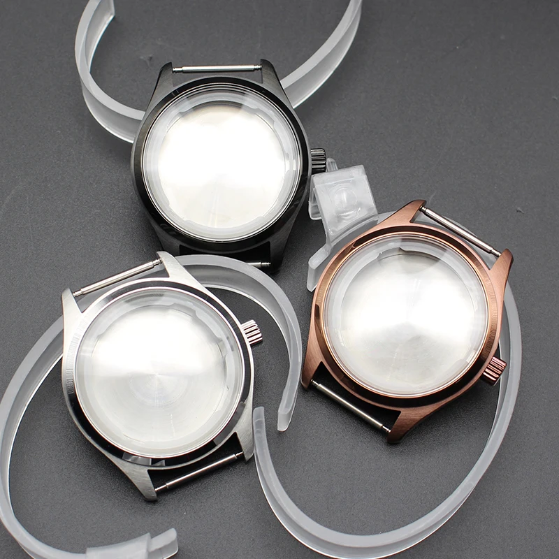 40mm Case Men's Watches Accessory Parts 316L Stainless Steel For Seiko nh35 nh36 Dial Movement Fit 20mm Strap 100m Waterproof