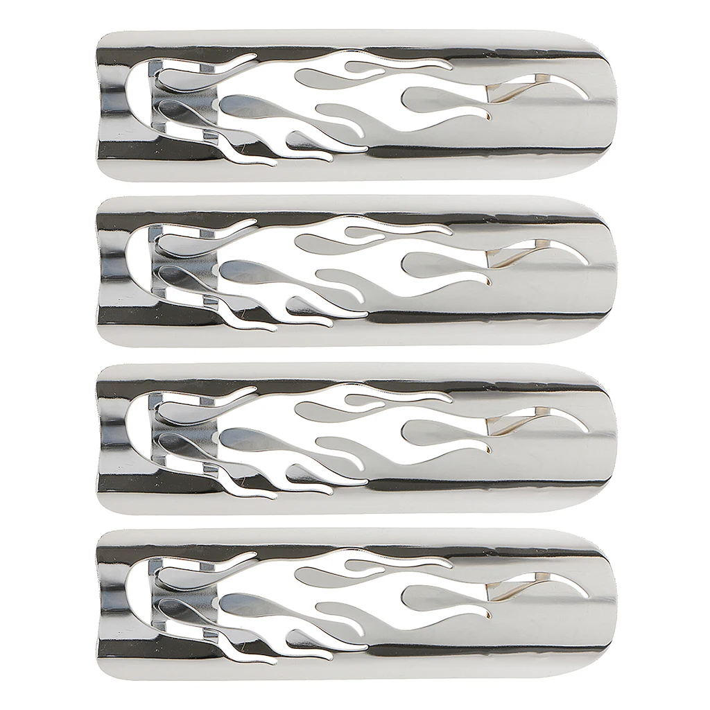 4 пронзенных пламени выхлопной трубы тепловой щит крышка гвардии для Harley круиз