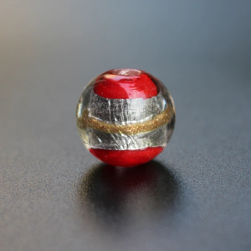 10 шт. 12mm14mm ручной работы стеклянные бусины с мульти Цвет белый Фольга для