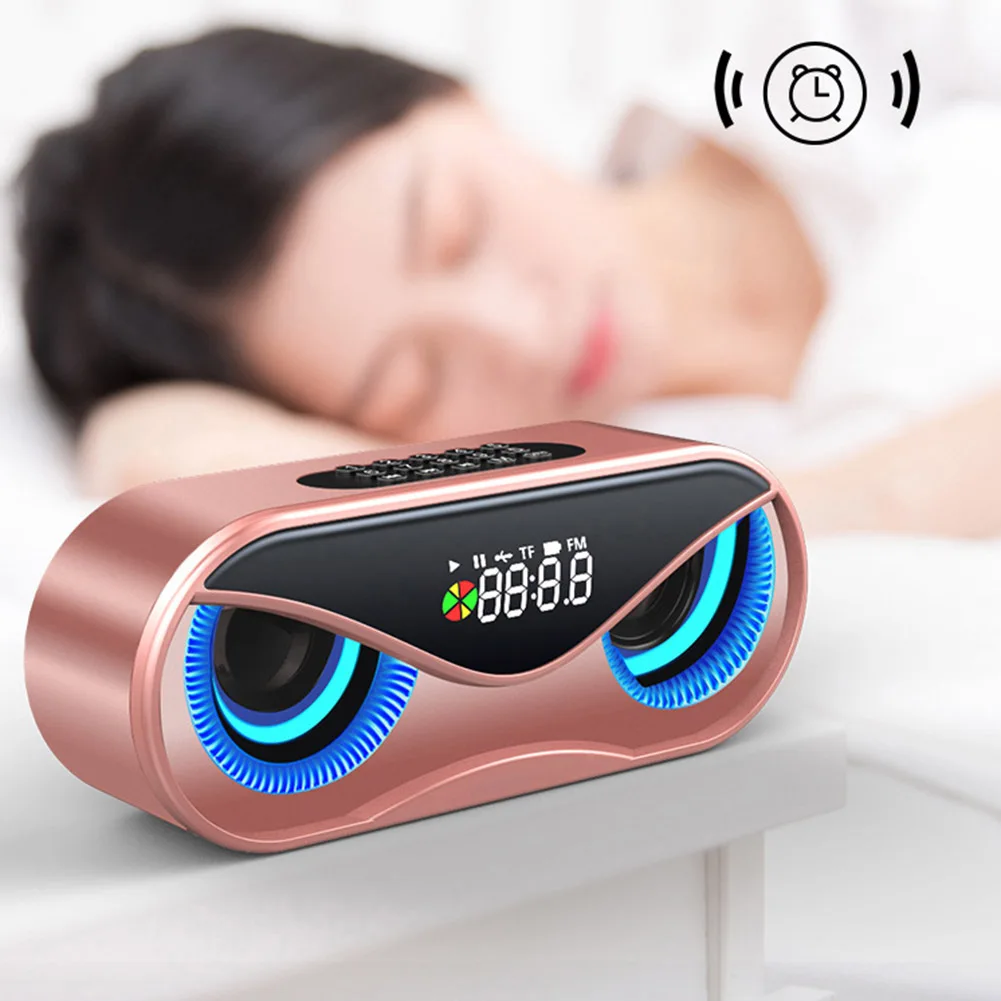 Новая Сова Bluetooth динамик двойной Будильник Мини стерео DC128 | Электроника