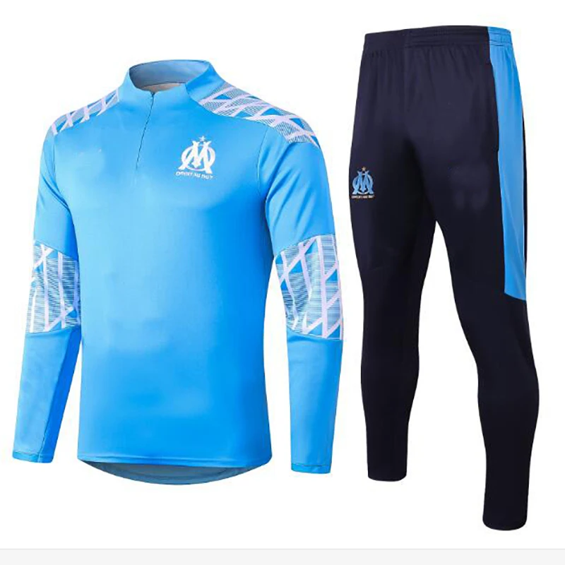 

New Kids Training Suit 2020 2021Soccer Jacket Maillot De Foot Zipper Hoodie THAUVIN Football Tracksuit